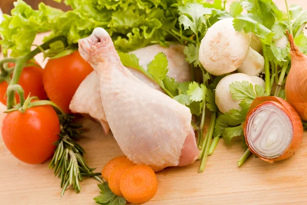 Pollo con verdure — Foto Stock