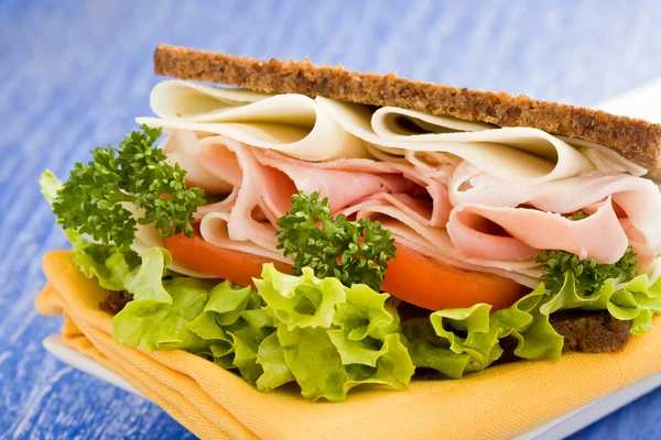 Cheese and Ham Sandwich — Stock Photo, Image