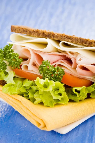 Cheese and Ham Sandwich — Stock Photo, Image