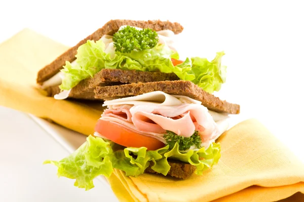 Sandwich de queso y jamón 2 — Foto de Stock