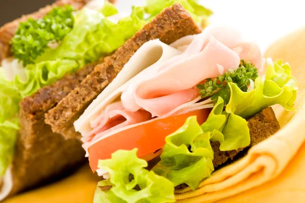 Kaas en ham sandwich 2 — Stockfoto