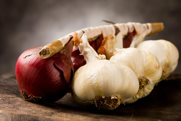 Onion and Garlic — Stock Photo, Image