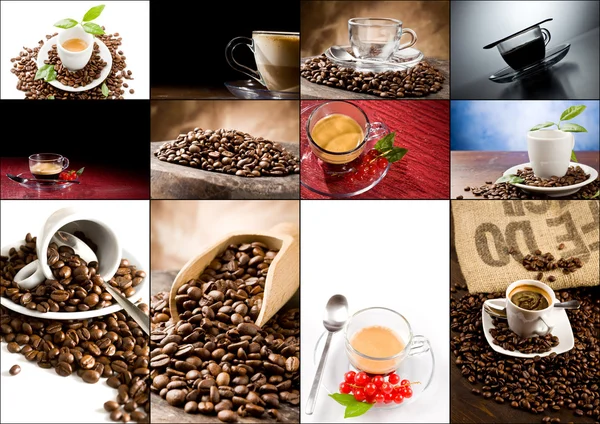 Colagem de café — Fotografia de Stock
