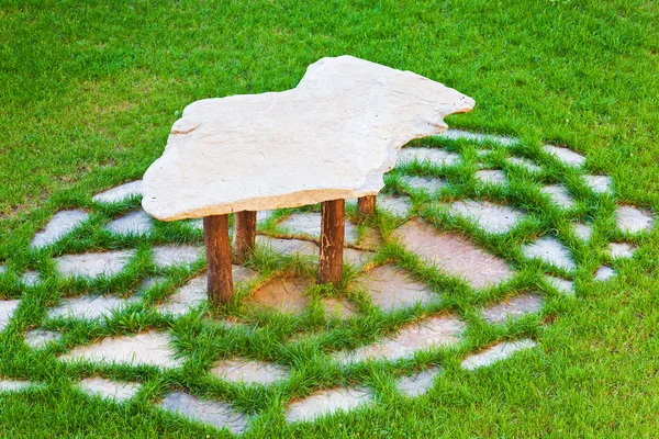 Каменный стол — стоковое фото