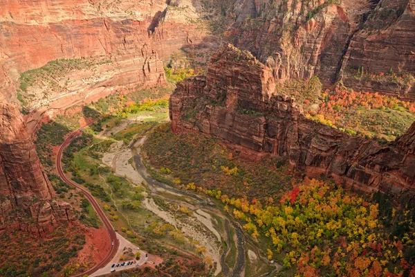 Zion canyon grote bocht — Stockfoto