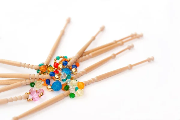 Bobbins and beads — Stock Photo, Image