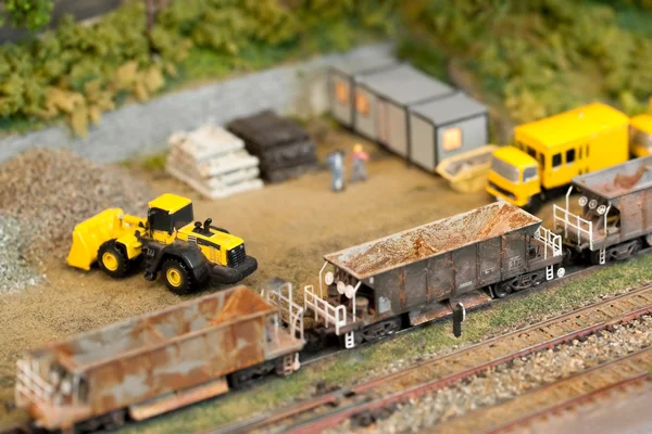 模型铁路建设 — 图库照片