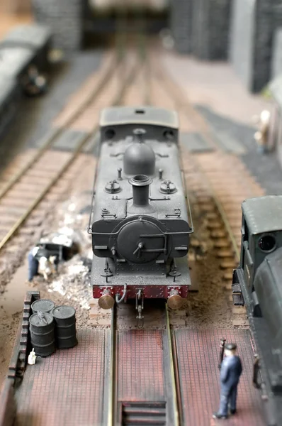 蒸汽火车模型 — 图库照片