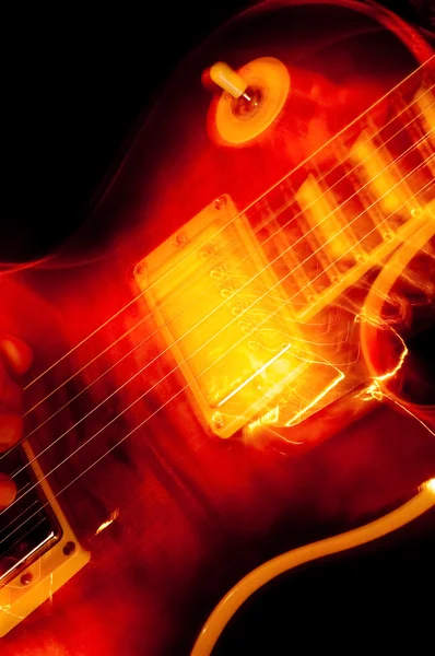 Color Vívido Movimiento Desenfoque Abstracto Músico Tocando Una Guitarra Eléctrica — Foto de Stock