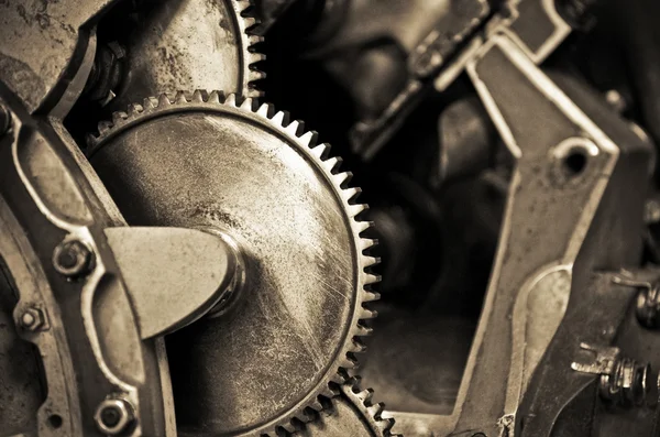 Vintage Machine Cogwheels Shallow — Stock Photo, Image