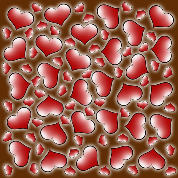 Valentine's day hearts background — Stock Photo, Image