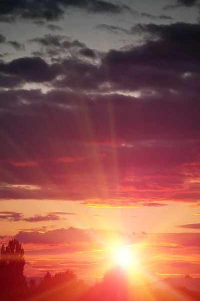 Під час заходу сонця небо — стокове фото