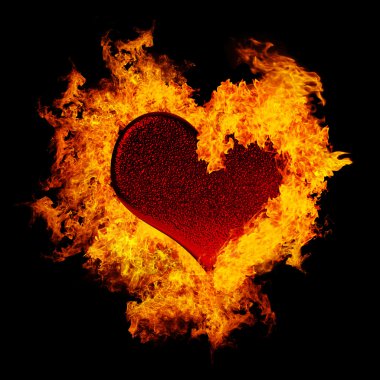 Burning heart clipart