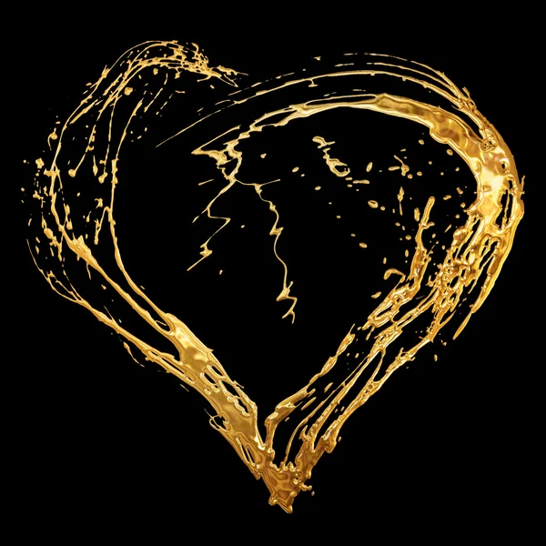 Абстрактне золоте серце валентина — стокове фото