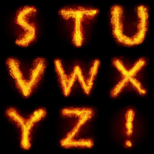Vurige lettertype — Stockfoto