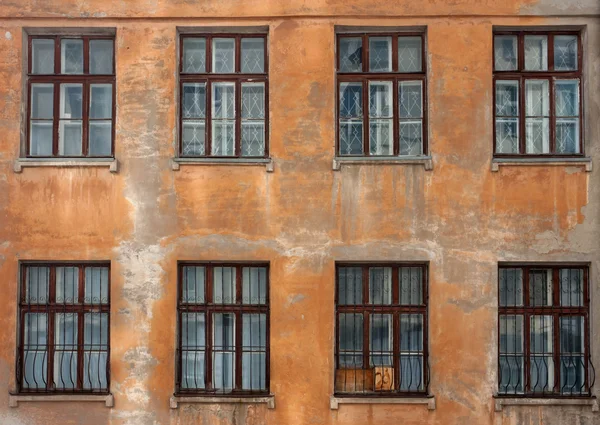 stock image Old wall with windows