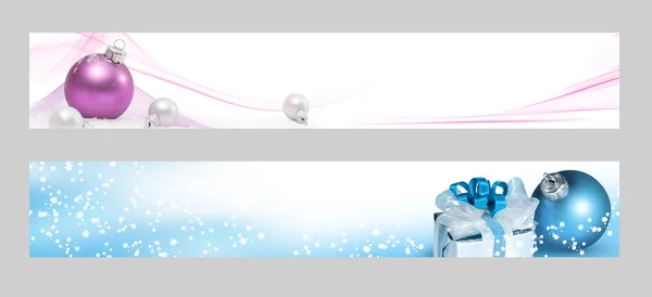 Kerstmis horizontale banners voor web — Stockfoto