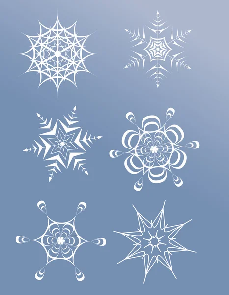 Snowflake vector set — Stock Vector