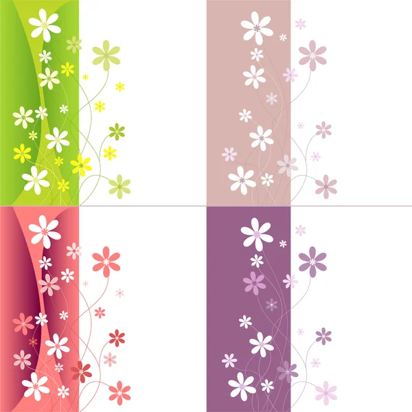 Vector colorful flower set — Stock Vector