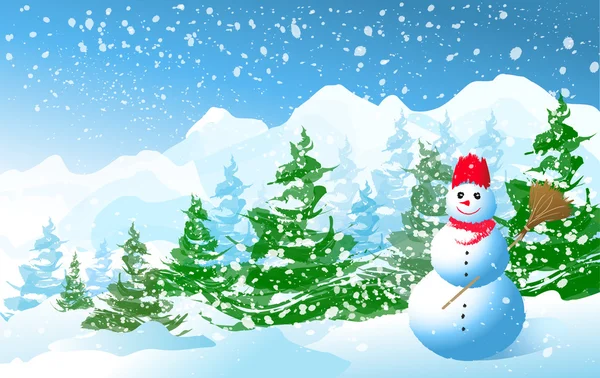 Noël d'hiver — Image vectorielle