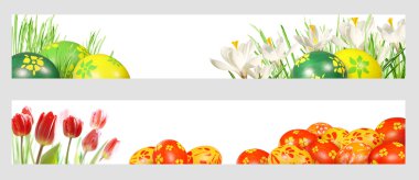 Easter banners clipart