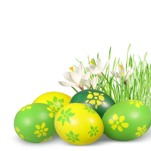 Velikonoční dekorace s velikonoční vajíčka. — Stock fotografie