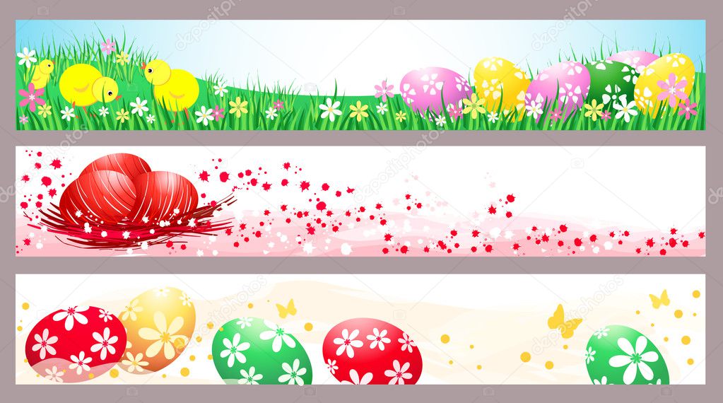 Easter banners for the web