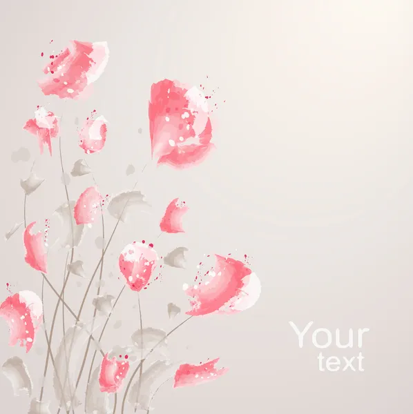 Romantic Flower Background — Stock Vector