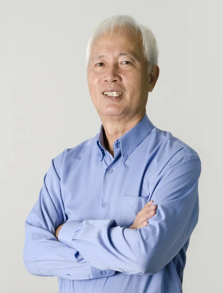 Portrait Senior Asian Businss Man — Stock Photo, Image
