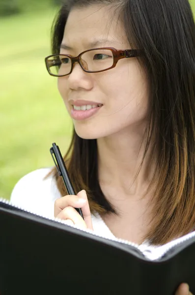 Asian college girl — Stock Photo, Image