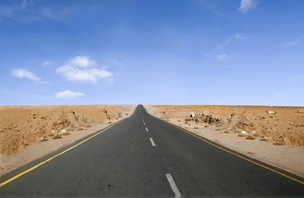 Neverending Lone Desert Road — Stock Photo, Image