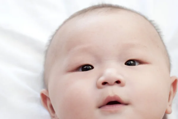 Close Face Photo Asian Baby — Stock Photo, Image