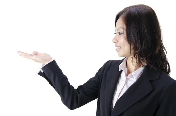 Asian business women showing hand — Stock Photo, Image
