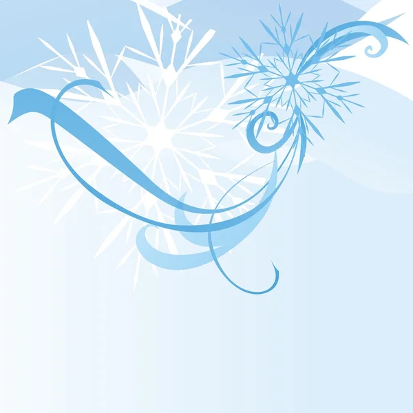 Abstrakte blaue Schneeflocke Hintergrund — Stockfoto