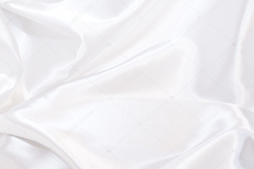 Smooth elegant white silk as background