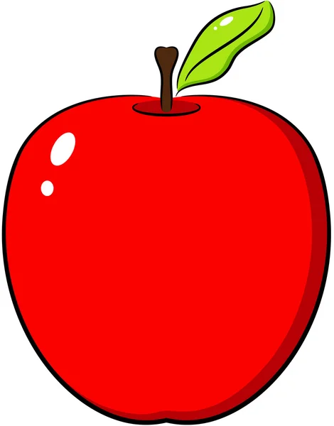 Manzana roja — Vector de stock