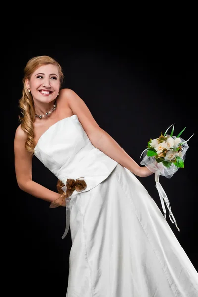 Счастливая невеста — стоковое фото