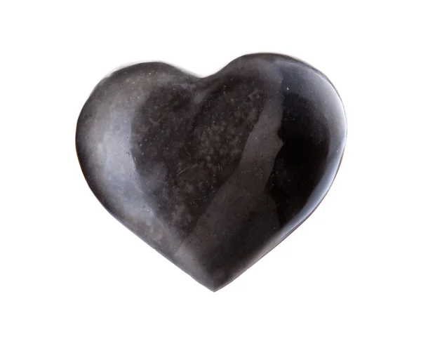 Heart Shaped Rock White Background — Stock Photo, Image