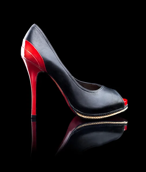 High Heels Shoes on black — Stock Photo, Image