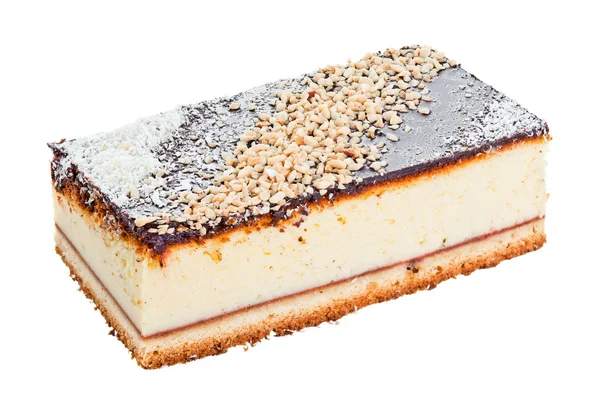 Cheesecake dengan coklat dan kacang — Stok Foto
