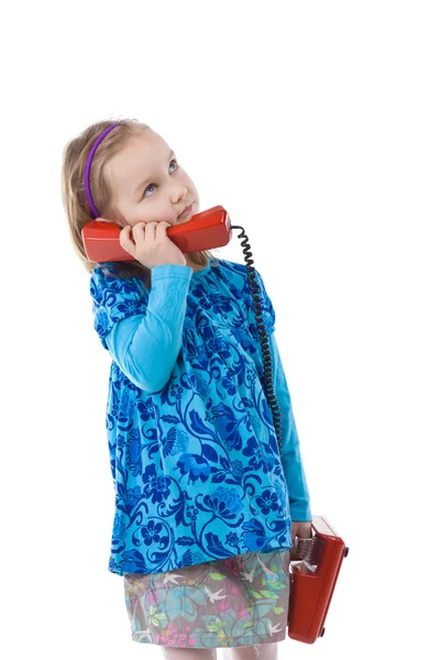 Emotional phone talk — Stock Photo, Image