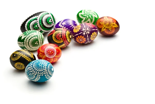 Easter eggs on white — Stock Photo, Image