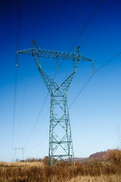 Power line pole — Zdjęcie stockowe
