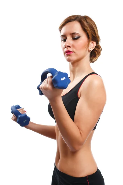 Kvinna gör träning — Stockfoto
