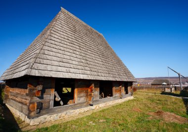 Old countryside barn in Romania - see the whole series clipart