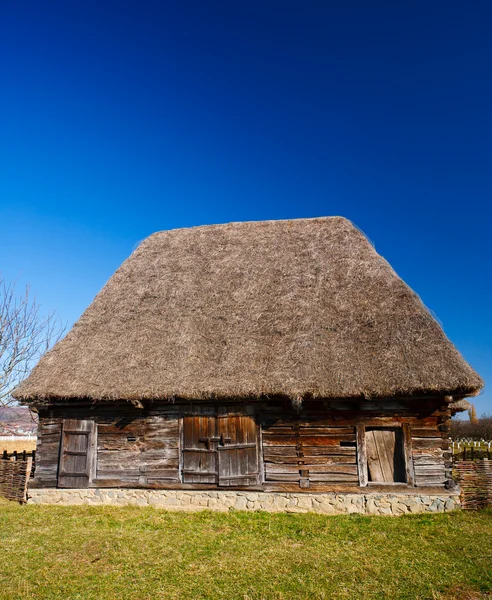 Old countryside barn in Romania - see the whole series — Stok fotoğraf