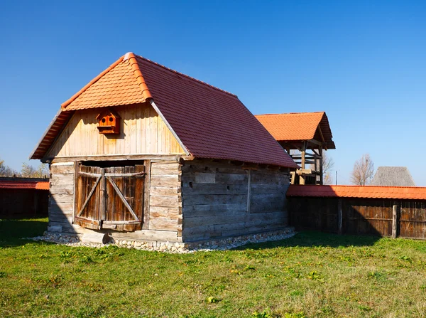 Old countryside barn in Romania - see the whole series Stock Photo