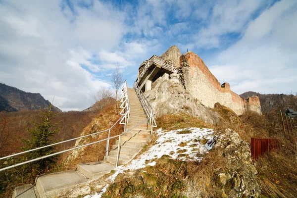 Fortezza di Dracula a Poienari, Romania — Foto Stock