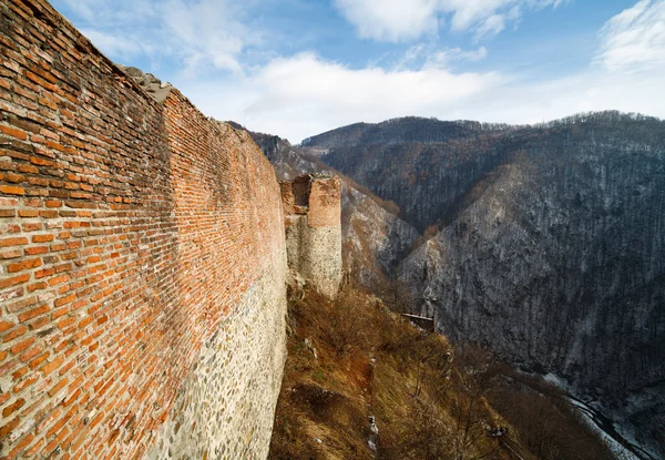 Fortaleza de Drácula em Poienari, Roménia — Fotografia de Stock