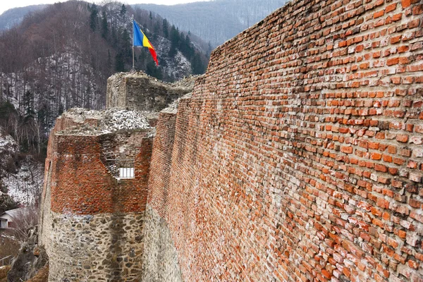 Fortaleza de Drácula em Poienari, Roménia — Fotografia de Stock